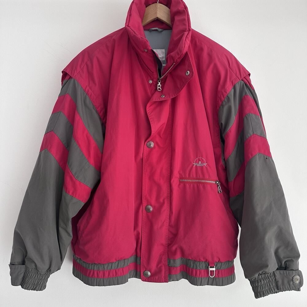 Vintage BOGNER Ski Jacket Mens 38 Medium Retro Bomber Colorblock Puffer Coat